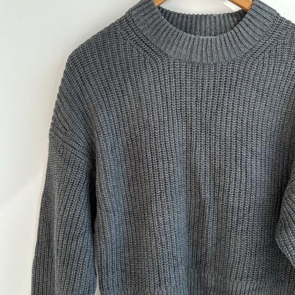 Everlane Sweaters - Everlane The Texture Cotton Crew 100% Organic Cotton Grey SzM